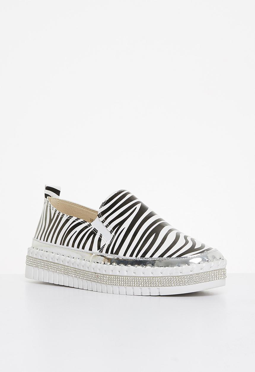 Footwork - Flora diamante slip-on - zebra 