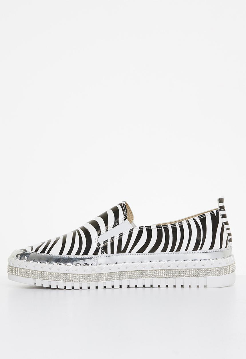 Footwork - Flora diamante slip-on - zebra 