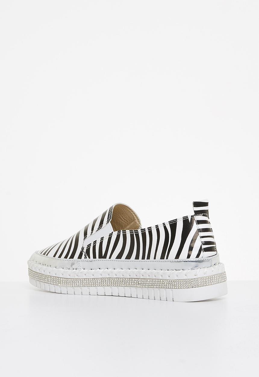 Footwork - Flora diamante slip-on - zebra 