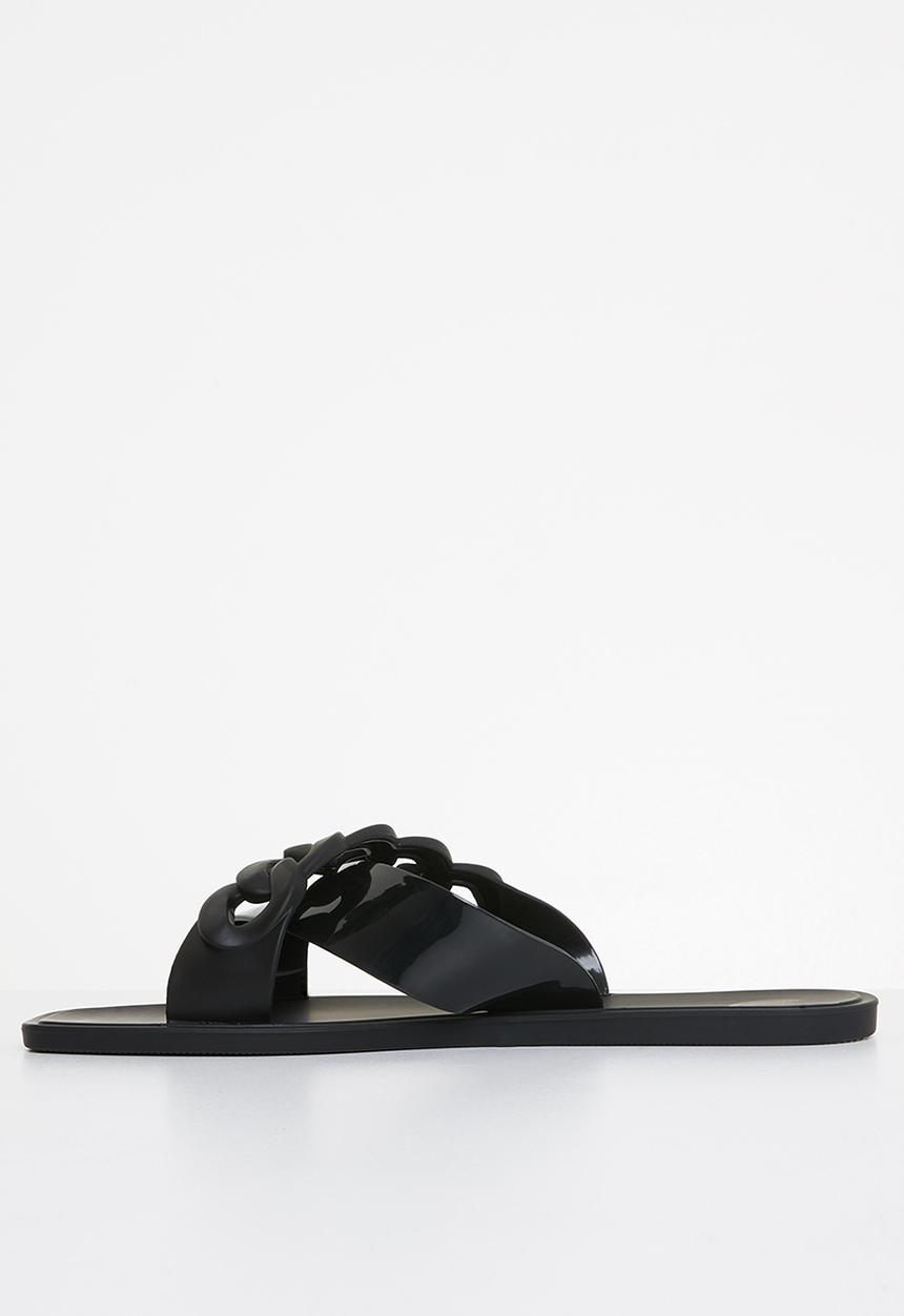 Footwork - Kell chain cross strap sandal - black