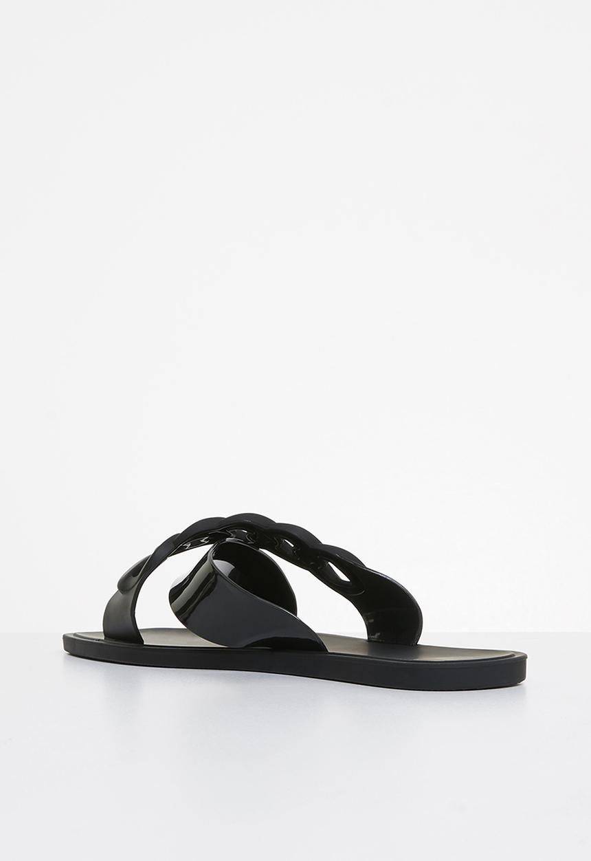 Footwork - Kell chain cross strap sandal - black