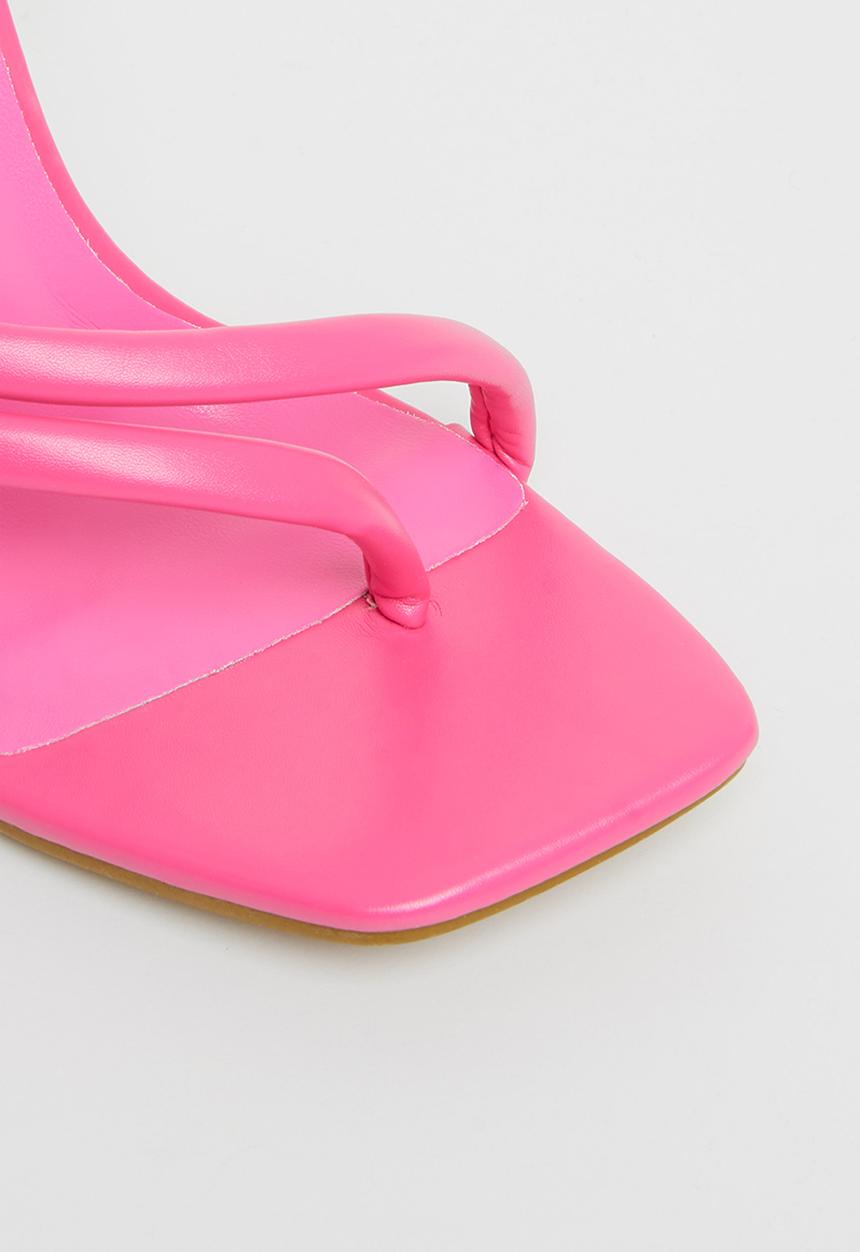 Footwork - Pluto barely there stiletto heel - pink