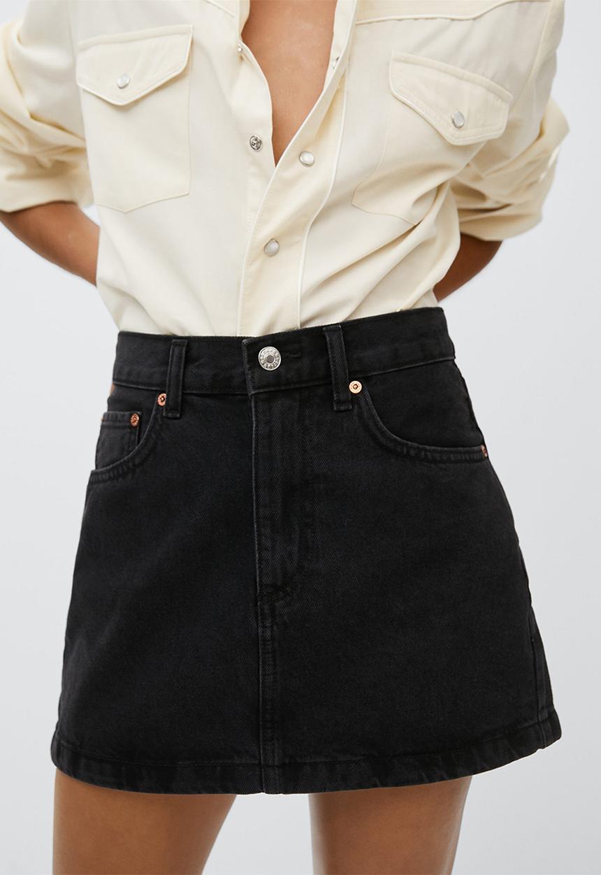 MANGO - Skirt mom - open grey