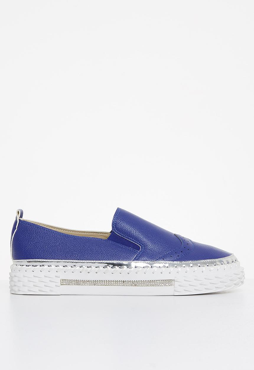 Footwork - Lally diamante slip-on - navy