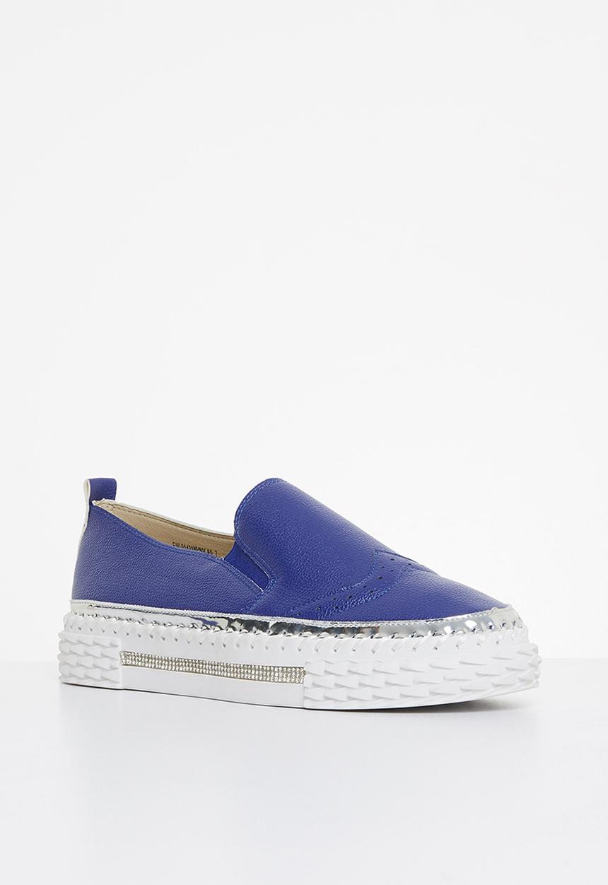 Footwork - Lally diamante slip-on - navy