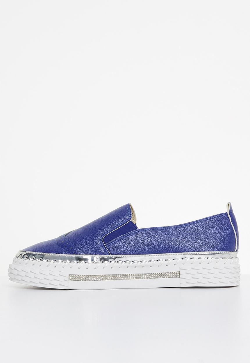 Footwork - Lally diamante slip-on - navy