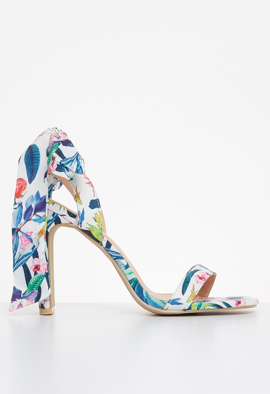 Footwork - Orion ankle tie barely there block heel - multi 