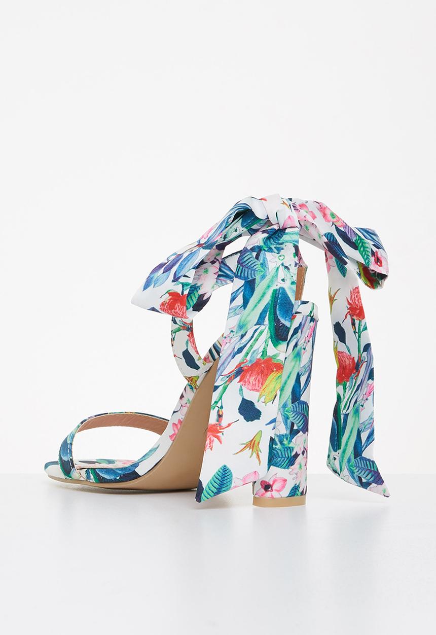 Footwork - Orion ankle tie barely there block heel - multi 