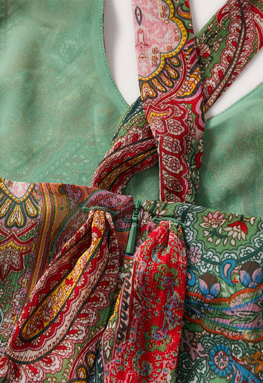 MANGO - Dress cisne - green
