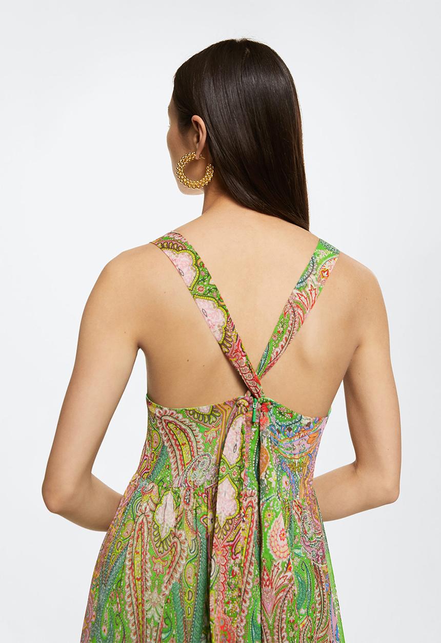 MANGO - Dress cisne - green