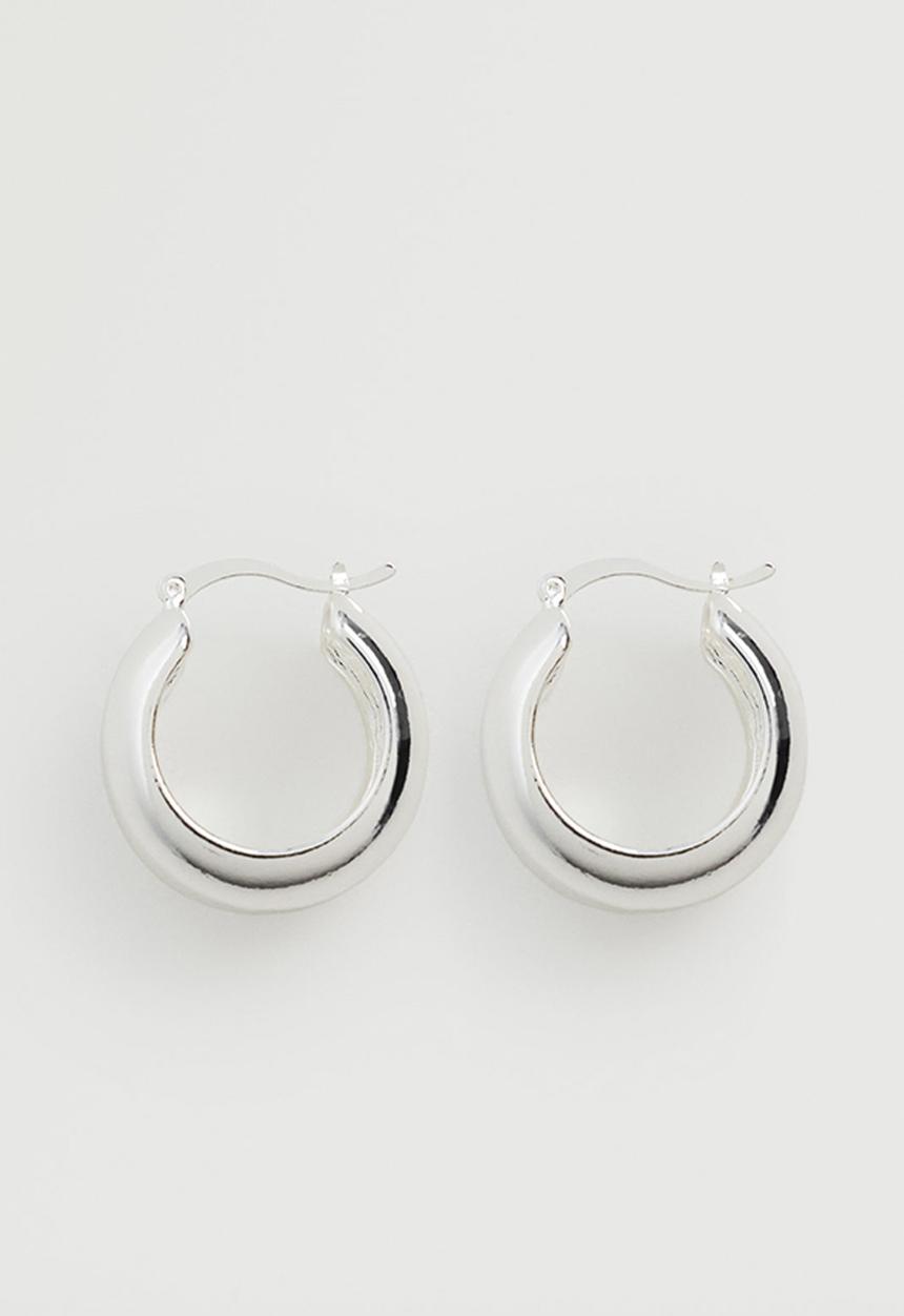 MANGO - Hoop earrings - silver