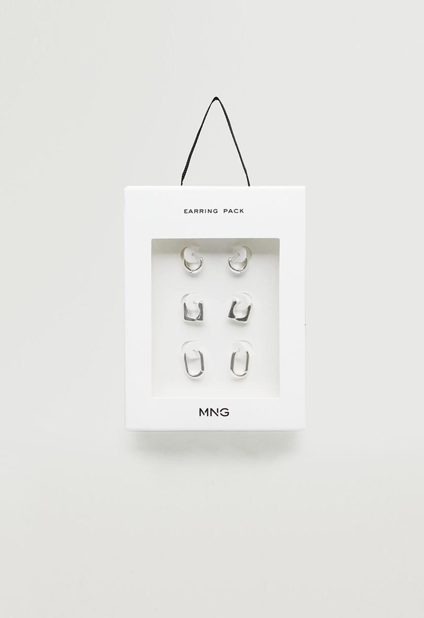 MANGO - Mixed earring set - silver