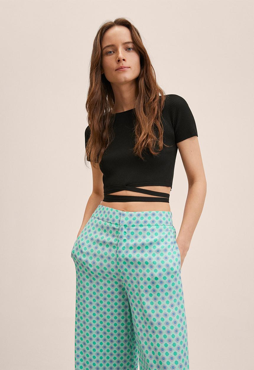 MANGO - Trousers jaipur - aqua