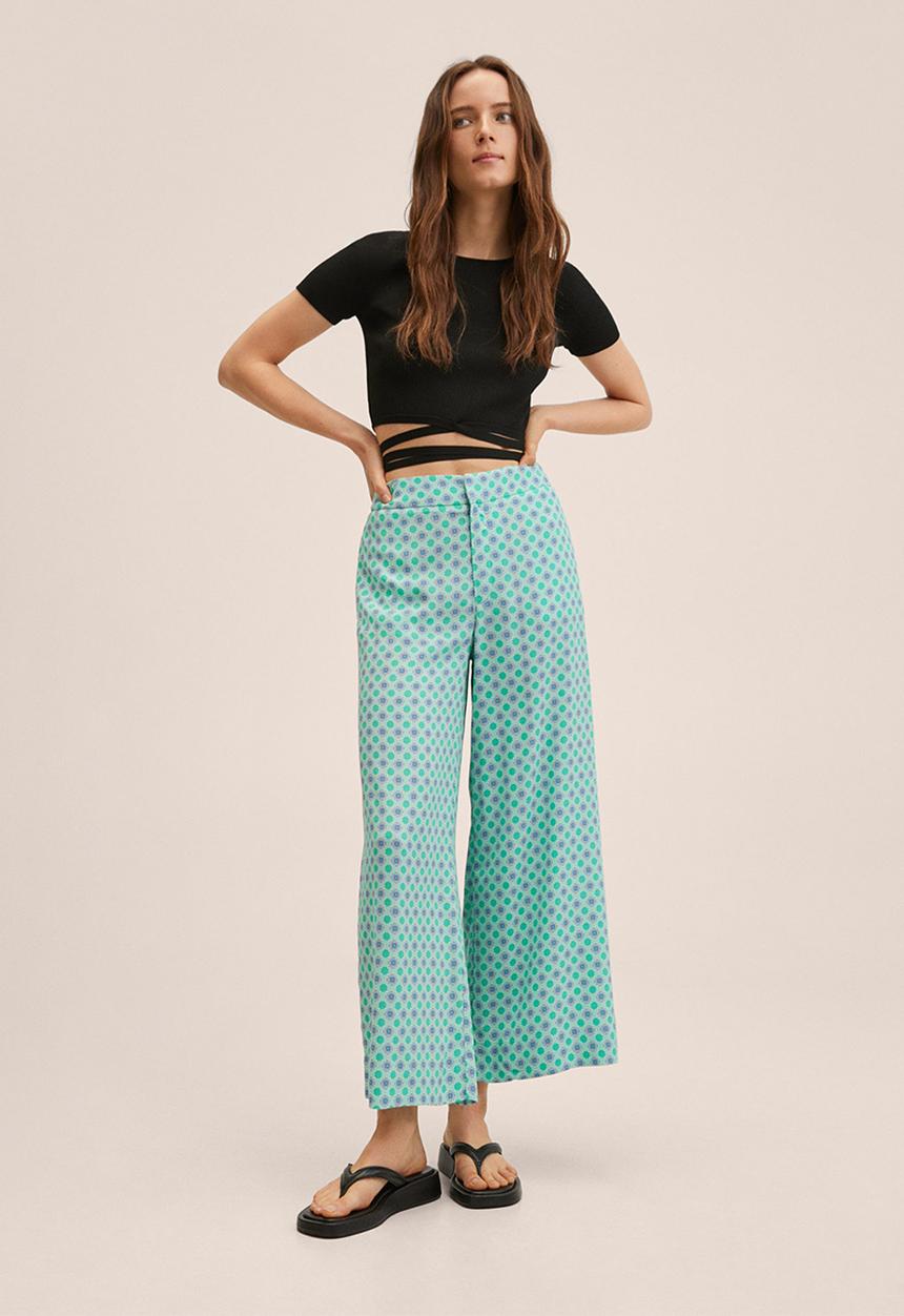 MANGO - Trousers jaipur - aqua