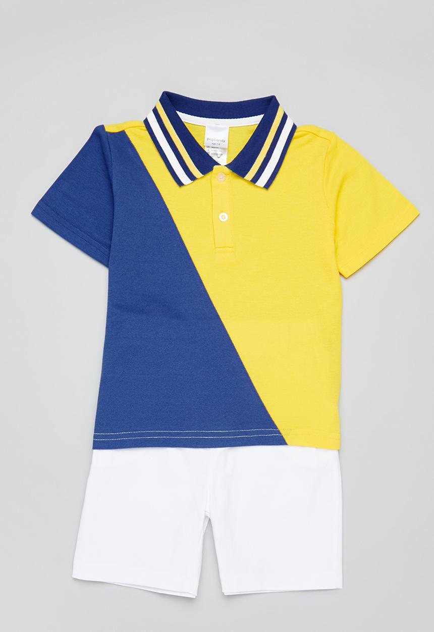 Pop Candy - Boys golfer & shorts set - multi