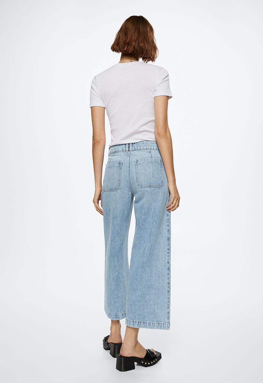 MANGO - Jeans culotte - open blue