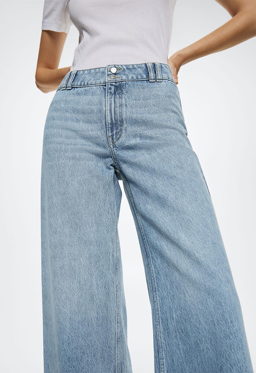 MANGO - Jeans culotte - open blue