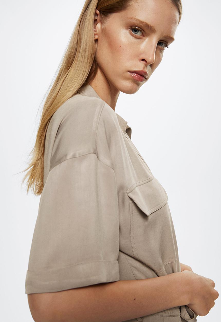 MANGO - One-piece suit utility - light pastel grey