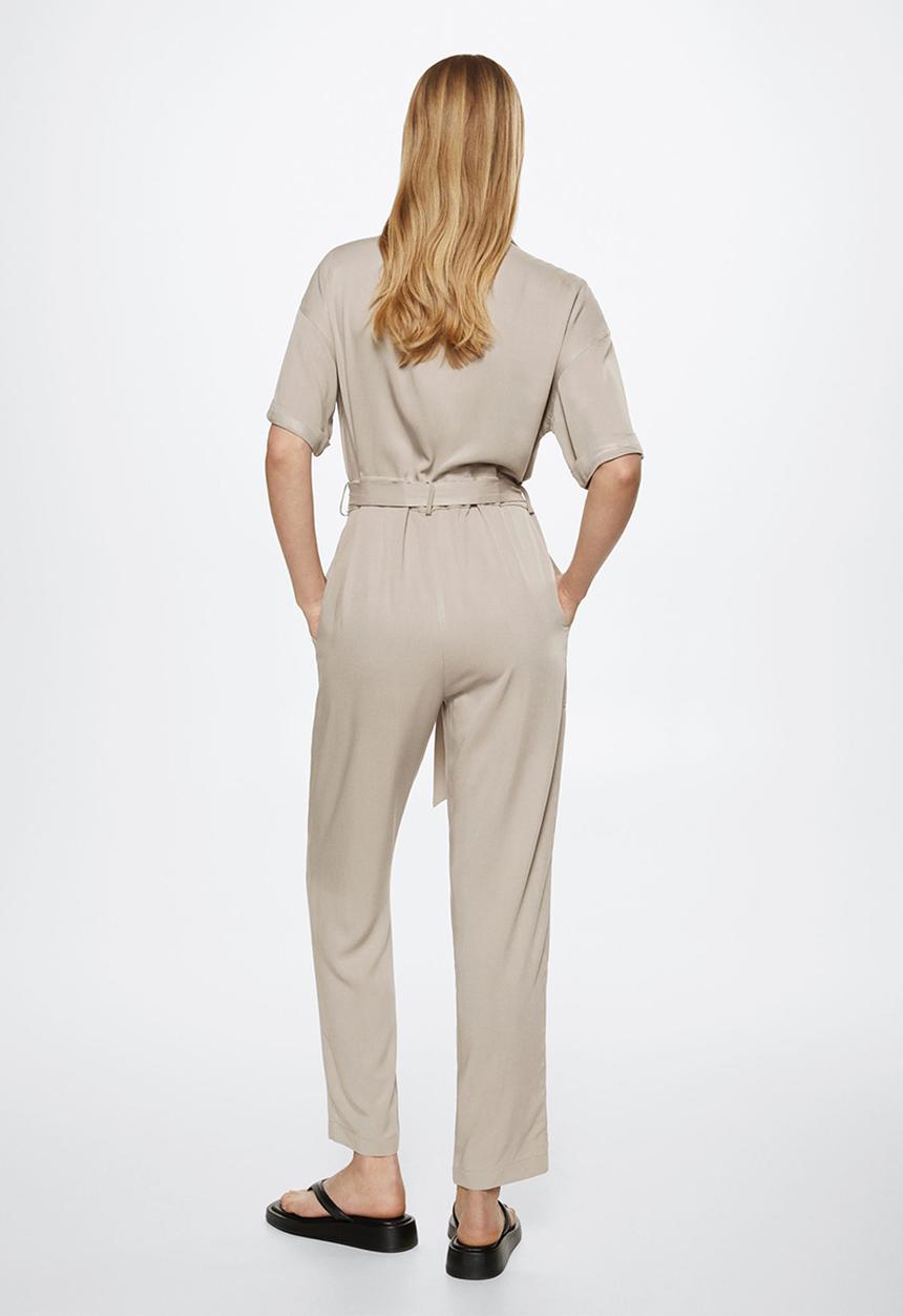 MANGO - One-piece suit utility - light pastel grey