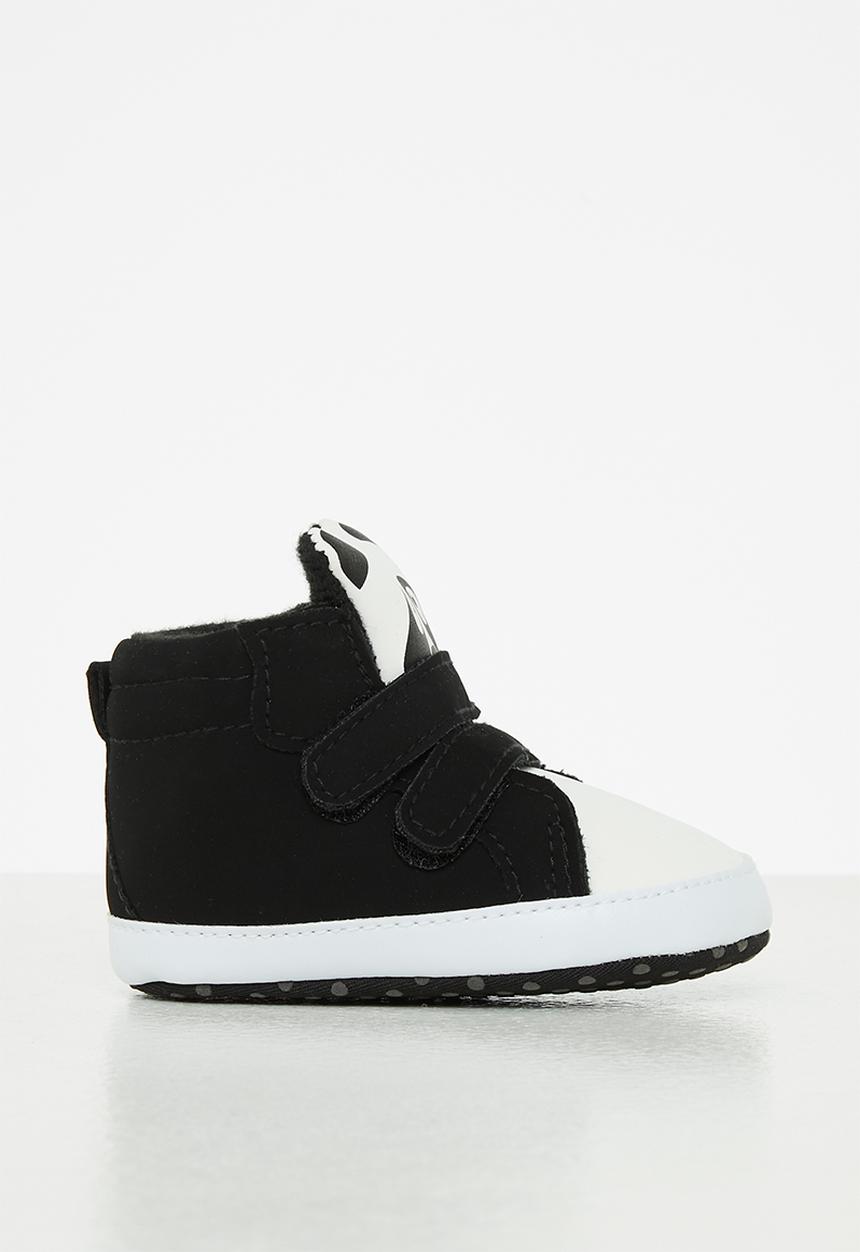 Pop Candy - Baby panda booties - black & white