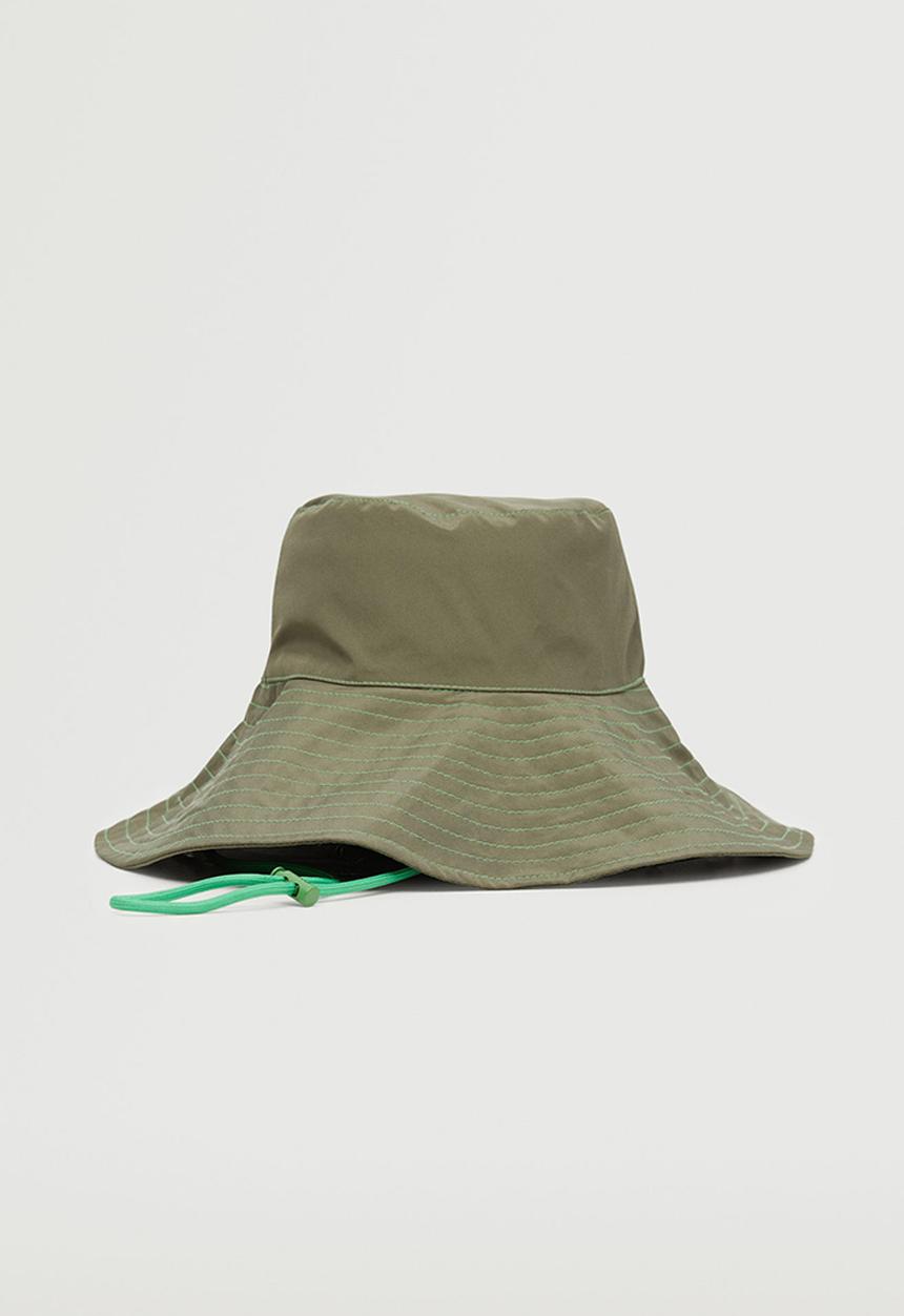MANGO - Bucket hat with straps - khaki