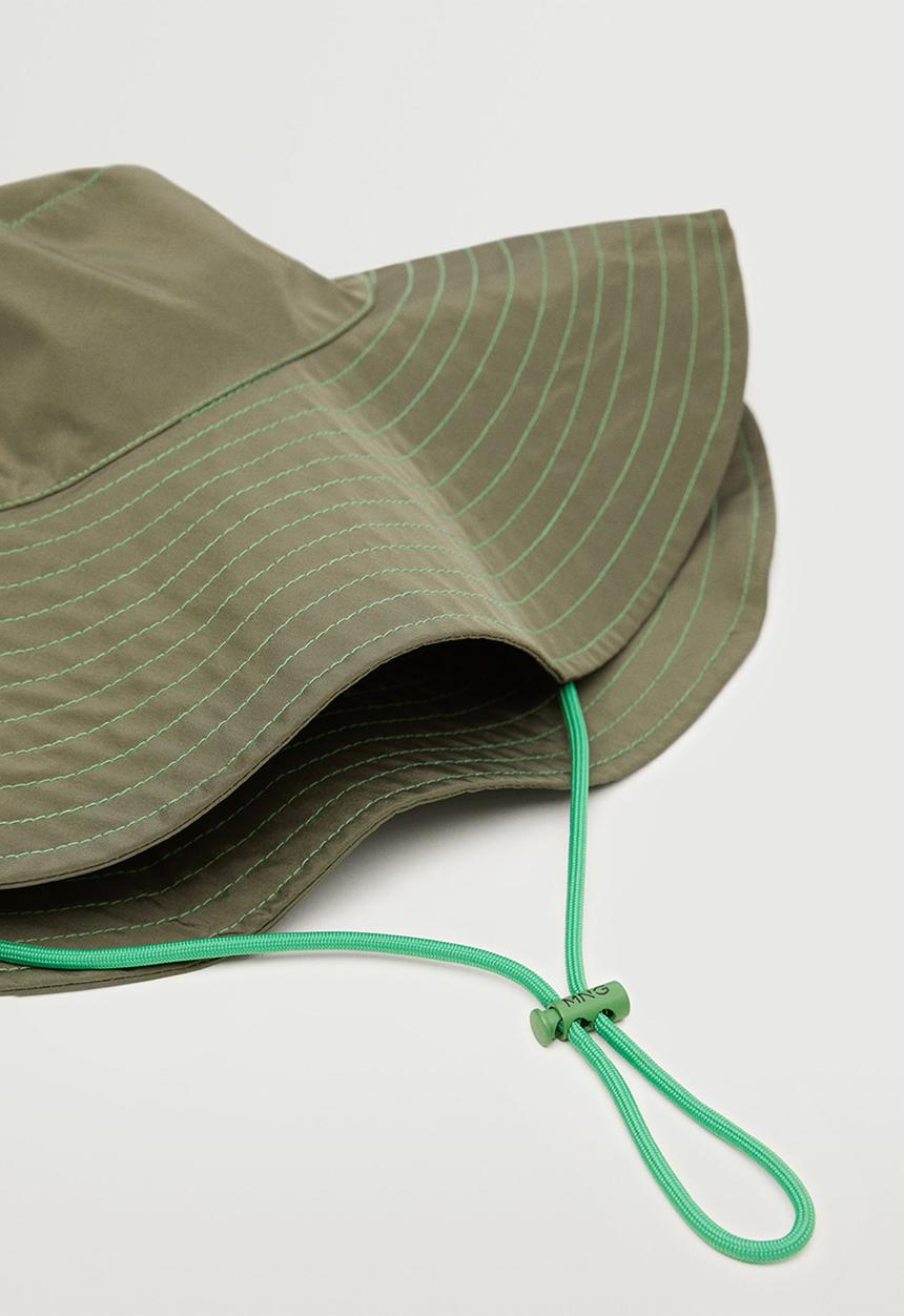 MANGO - Bucket hat with straps - khaki