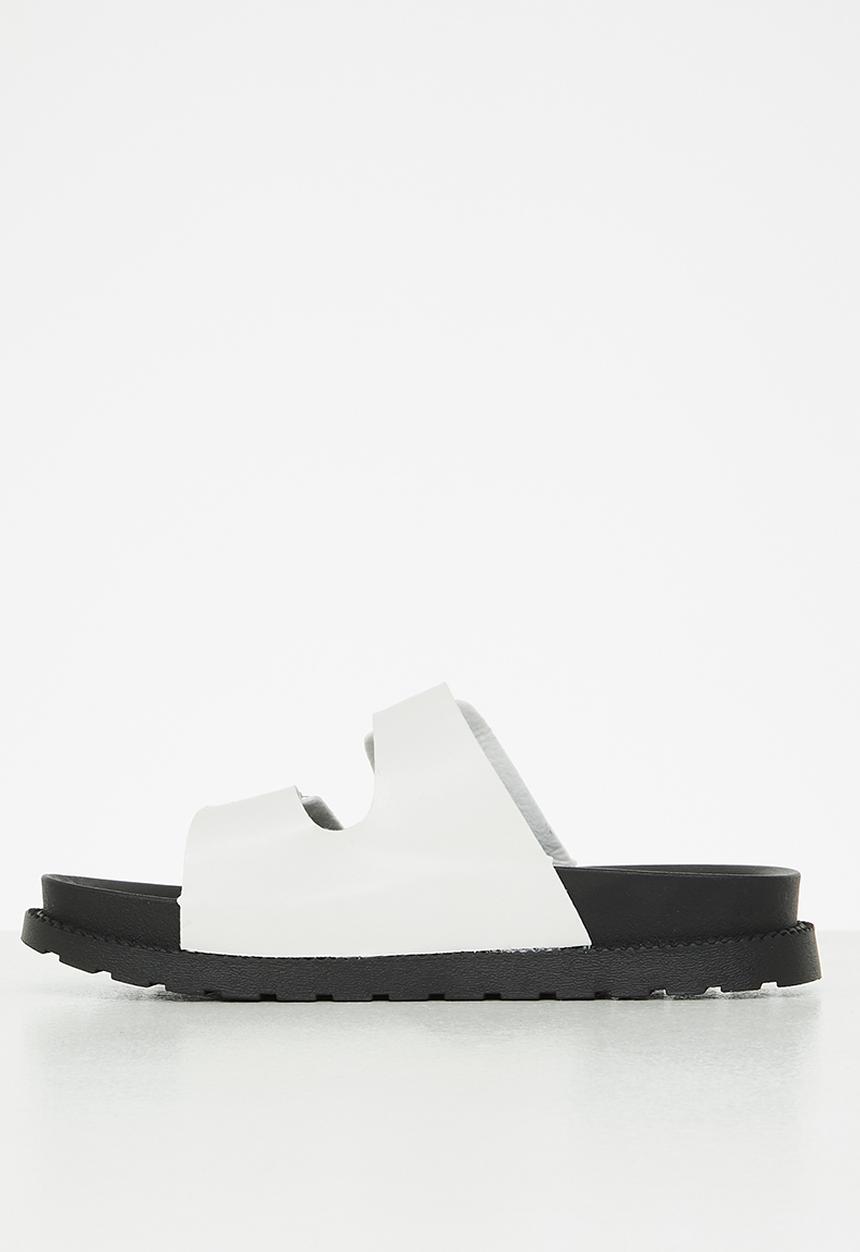 Seduction - Two strap buckle slide - white