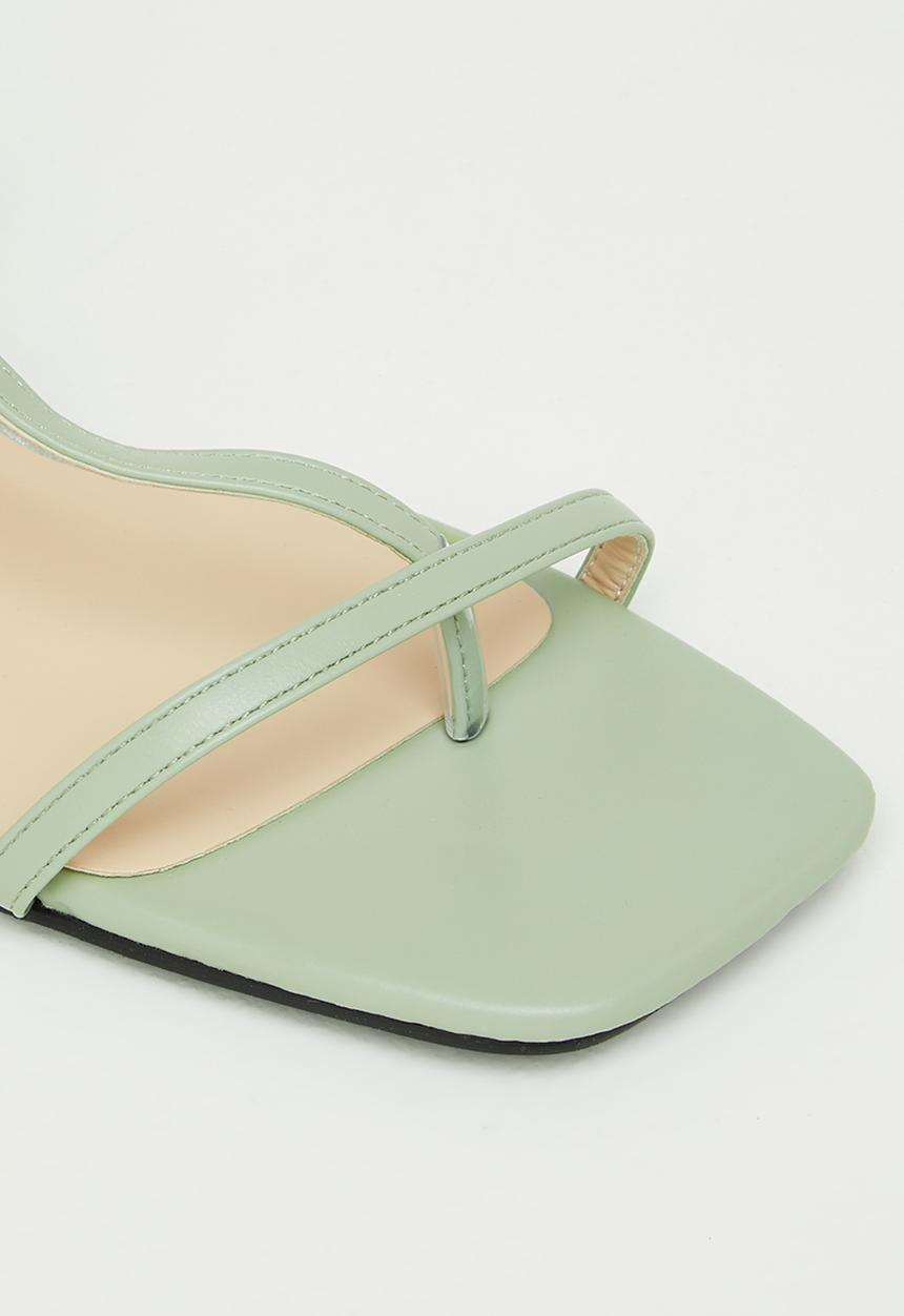 Seduction - Barely there slingback block heel - sage