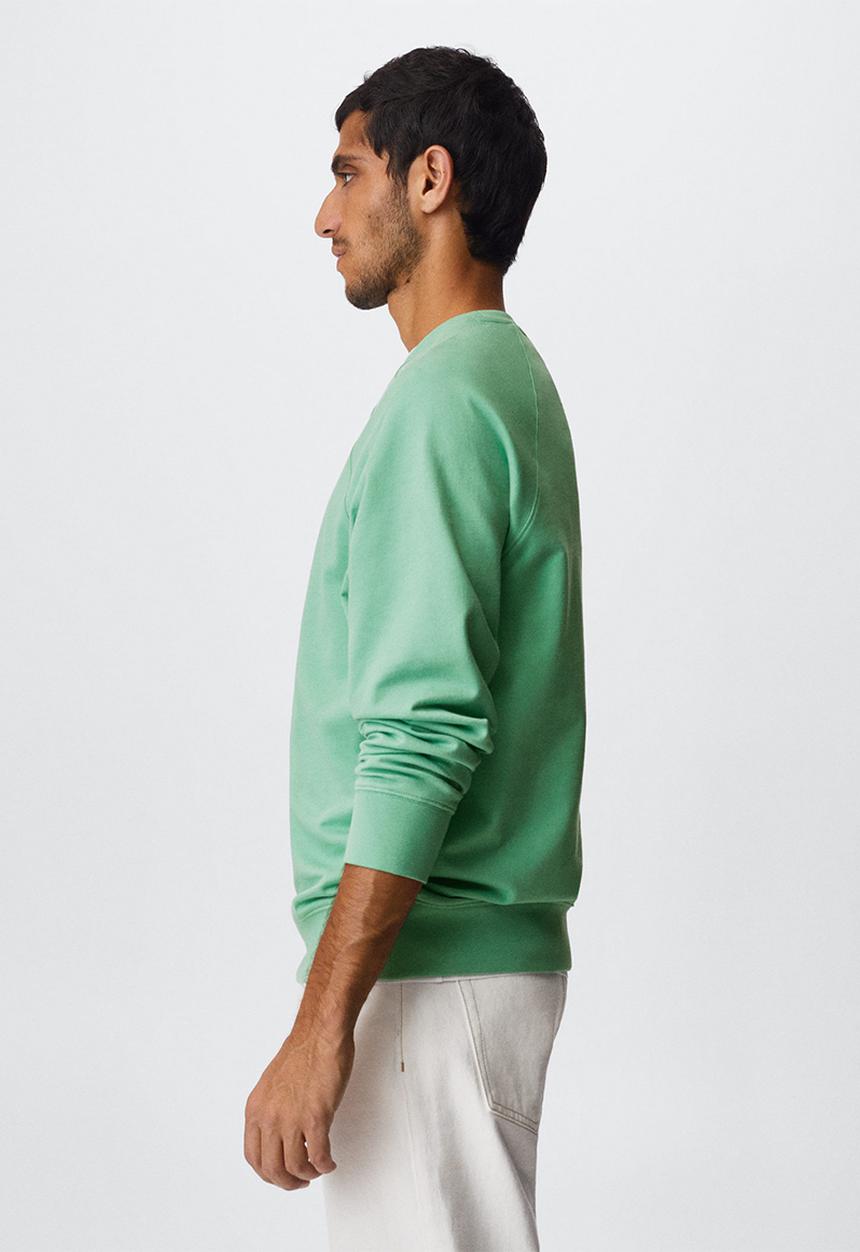 MANGO - Dylan lightweight cotton sweatshirt - green