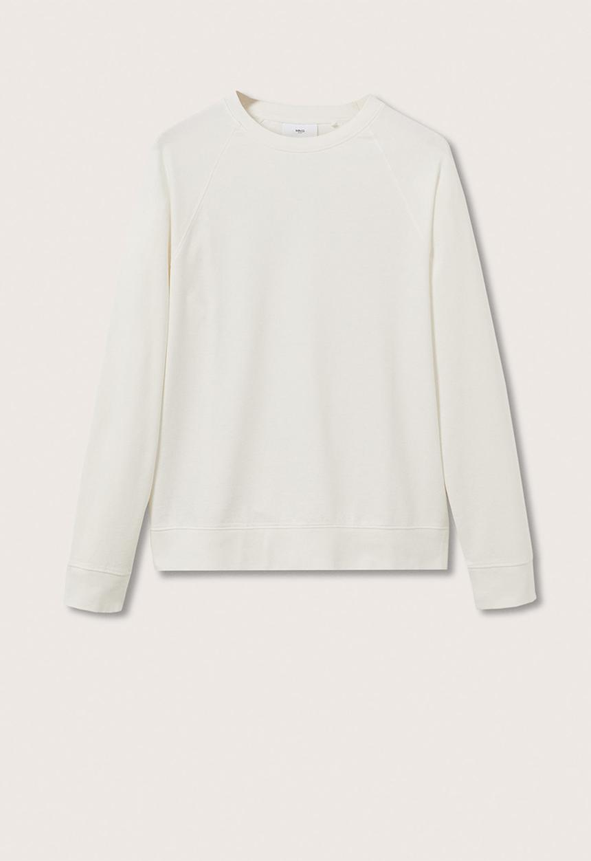 MANGO - Dylan lightweight cotton sweatshirt - white
