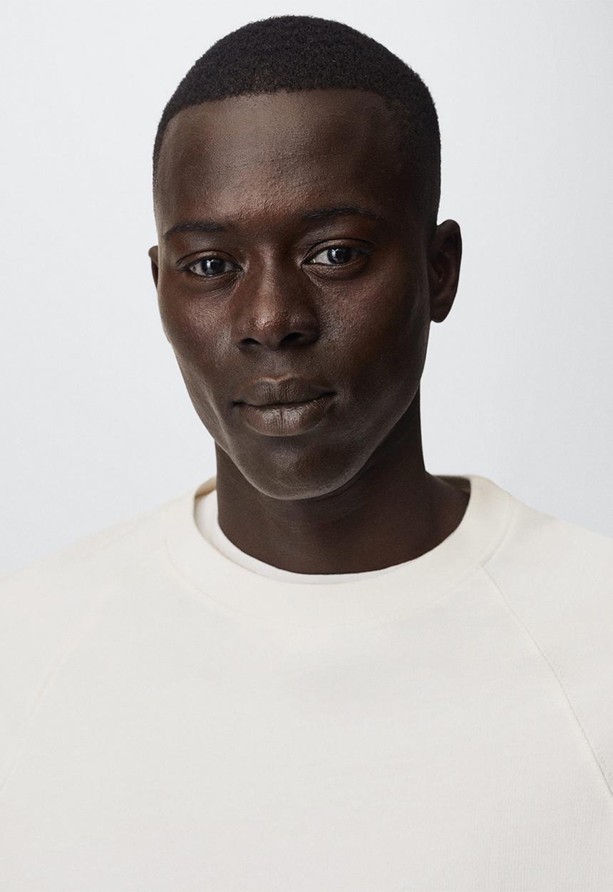 MANGO - Dylan lightweight cotton sweatshirt - white