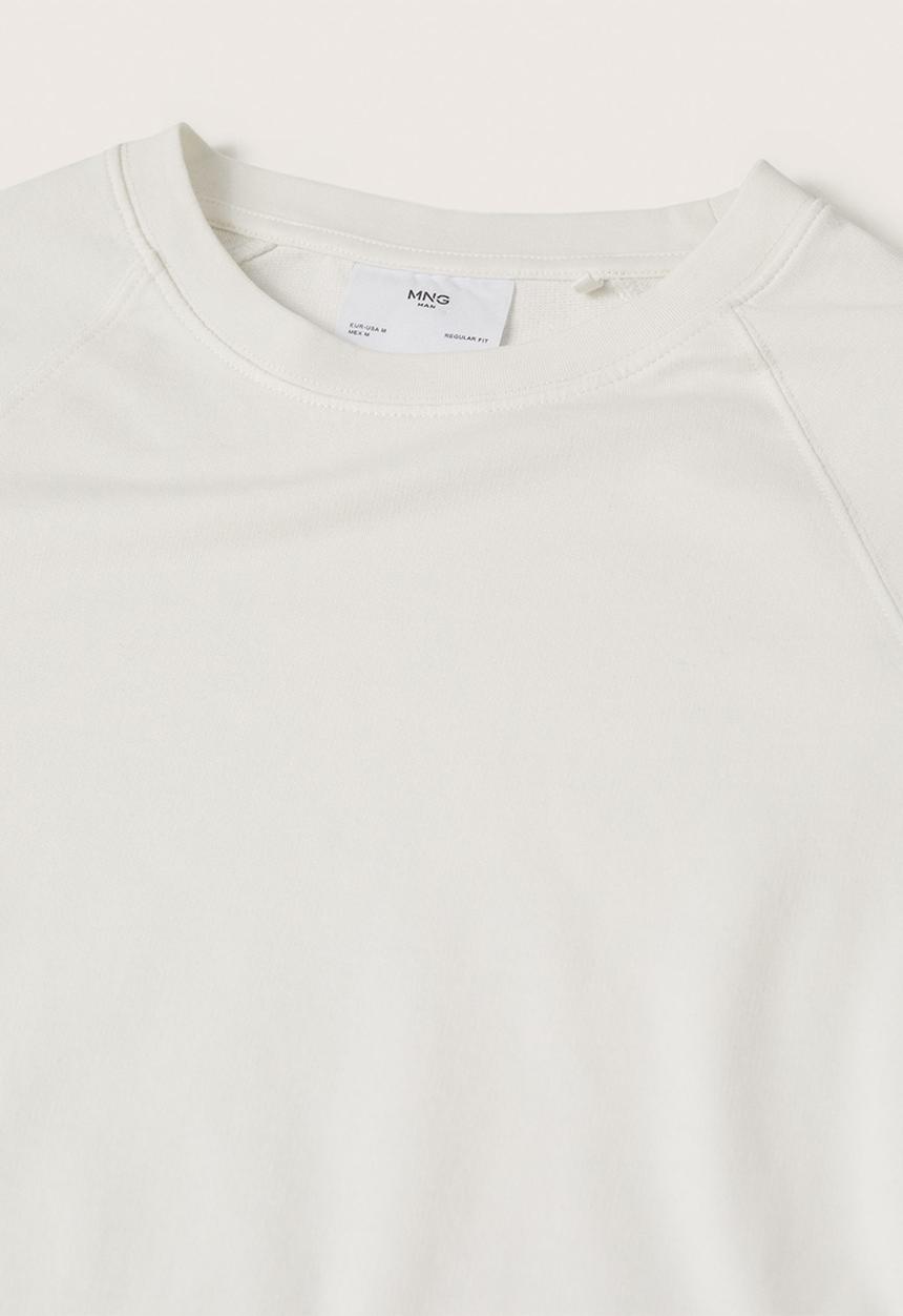 MANGO - Dylan lightweight cotton sweatshirt - white