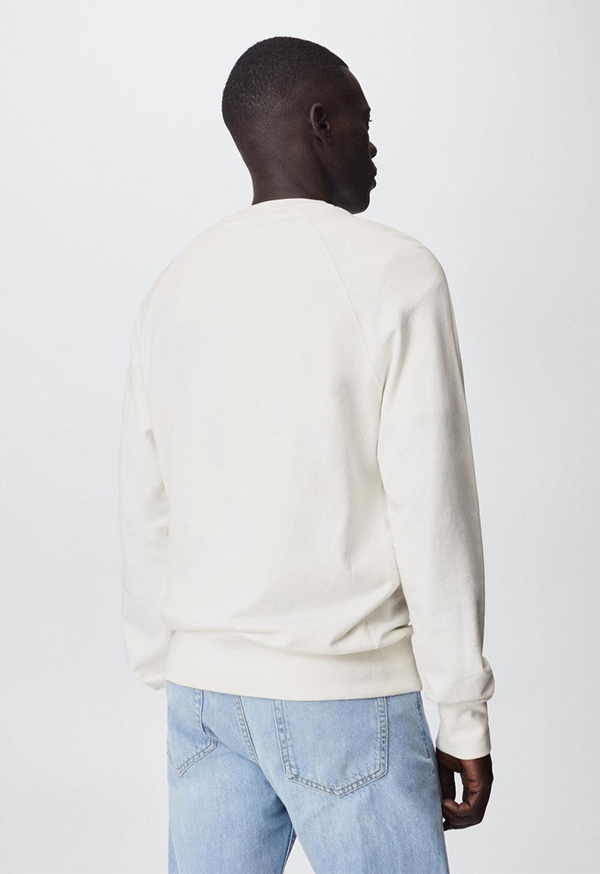 MANGO - Dylan lightweight cotton sweatshirt - white