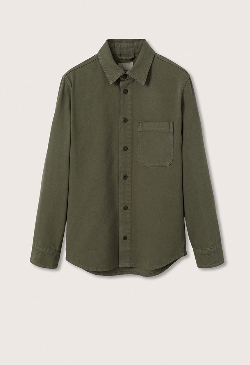 MANGO - Jazz pocket denim shirt - green