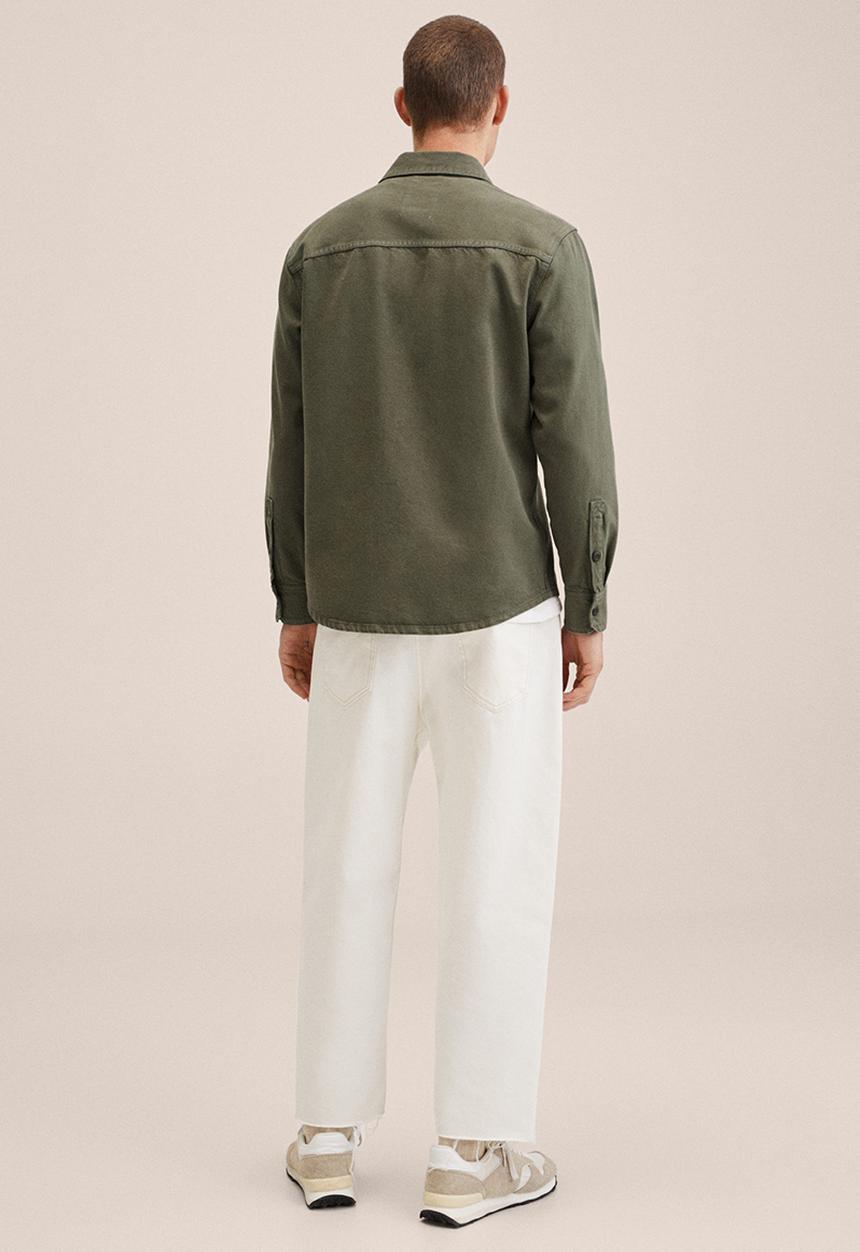 MANGO - Jazz pocket denim shirt - green
