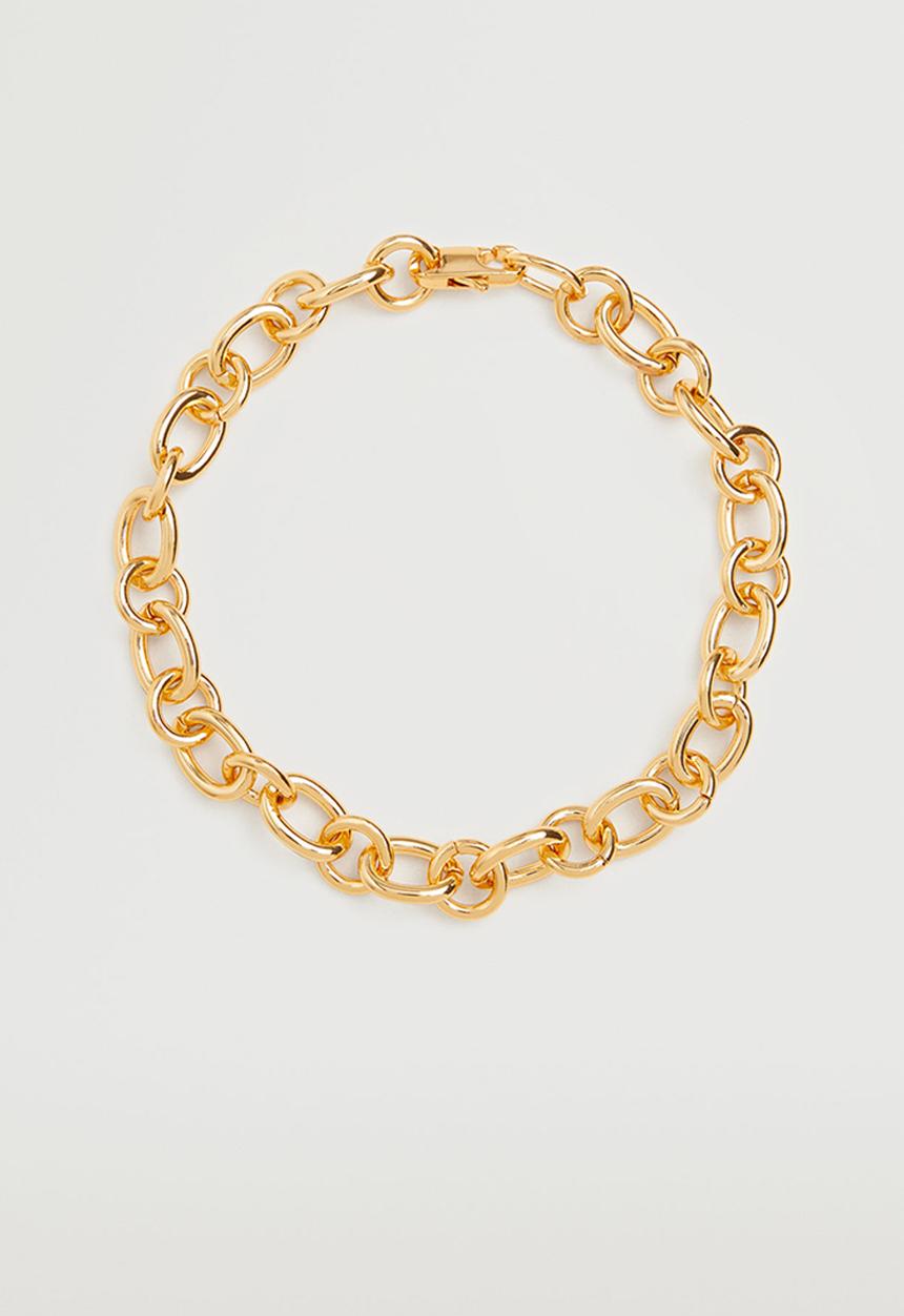 MANGO - Bead chain necklace - gold