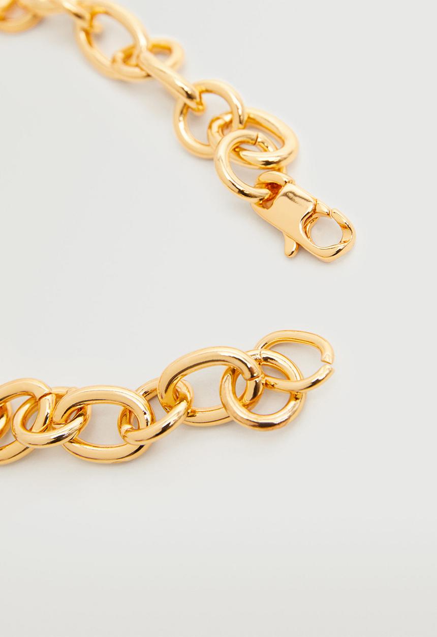 MANGO - Bead chain necklace - gold