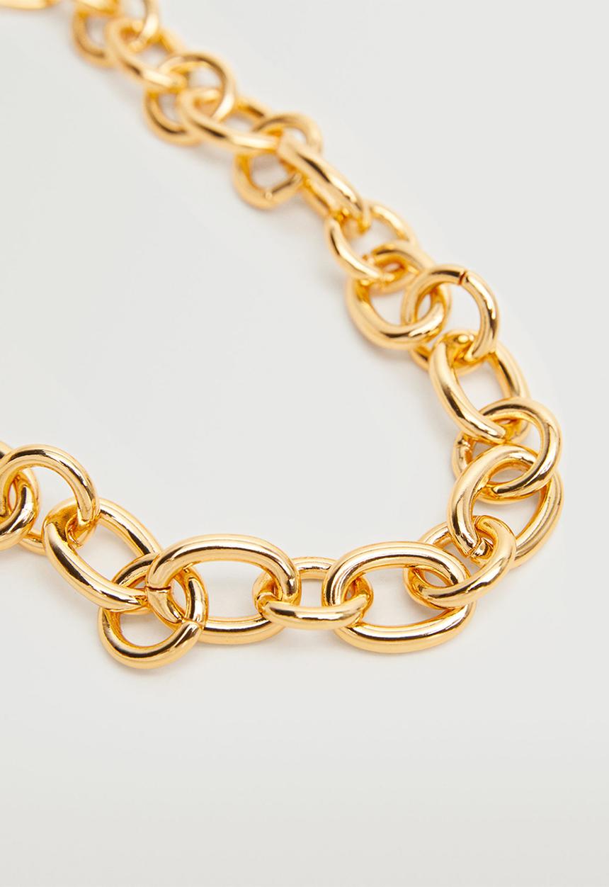 MANGO - Bead chain necklace - gold