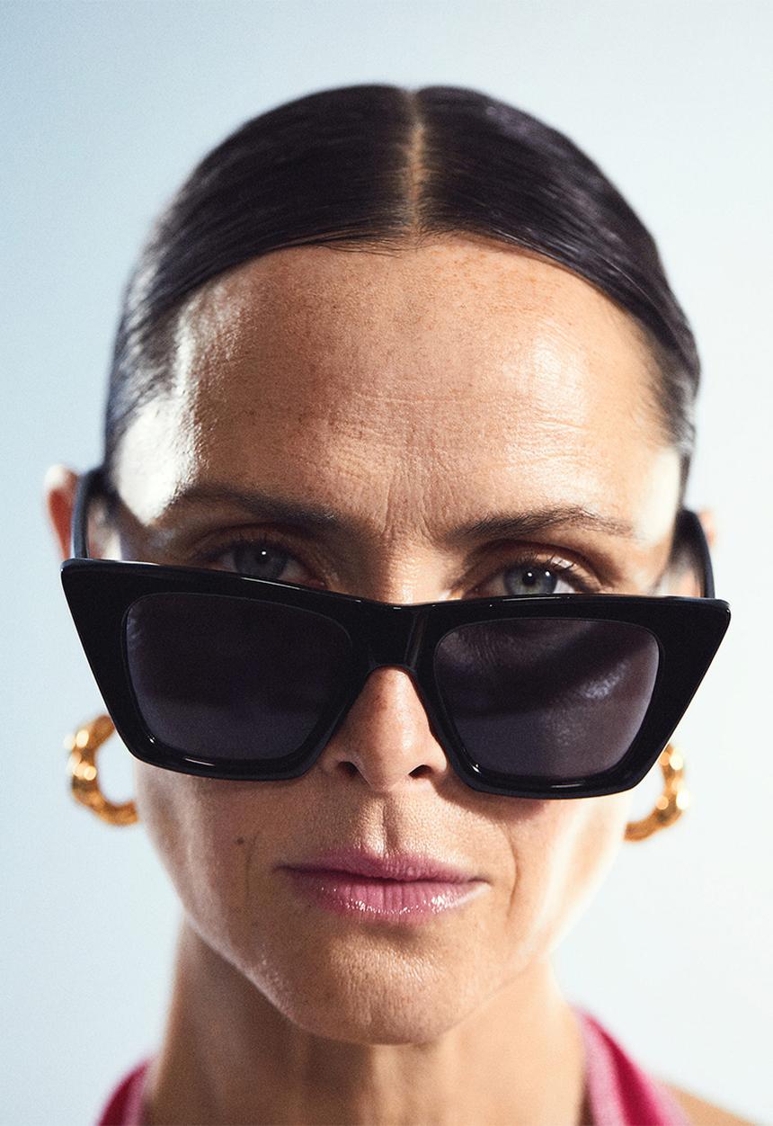 MANGO - Acetate frame sunglasses - black