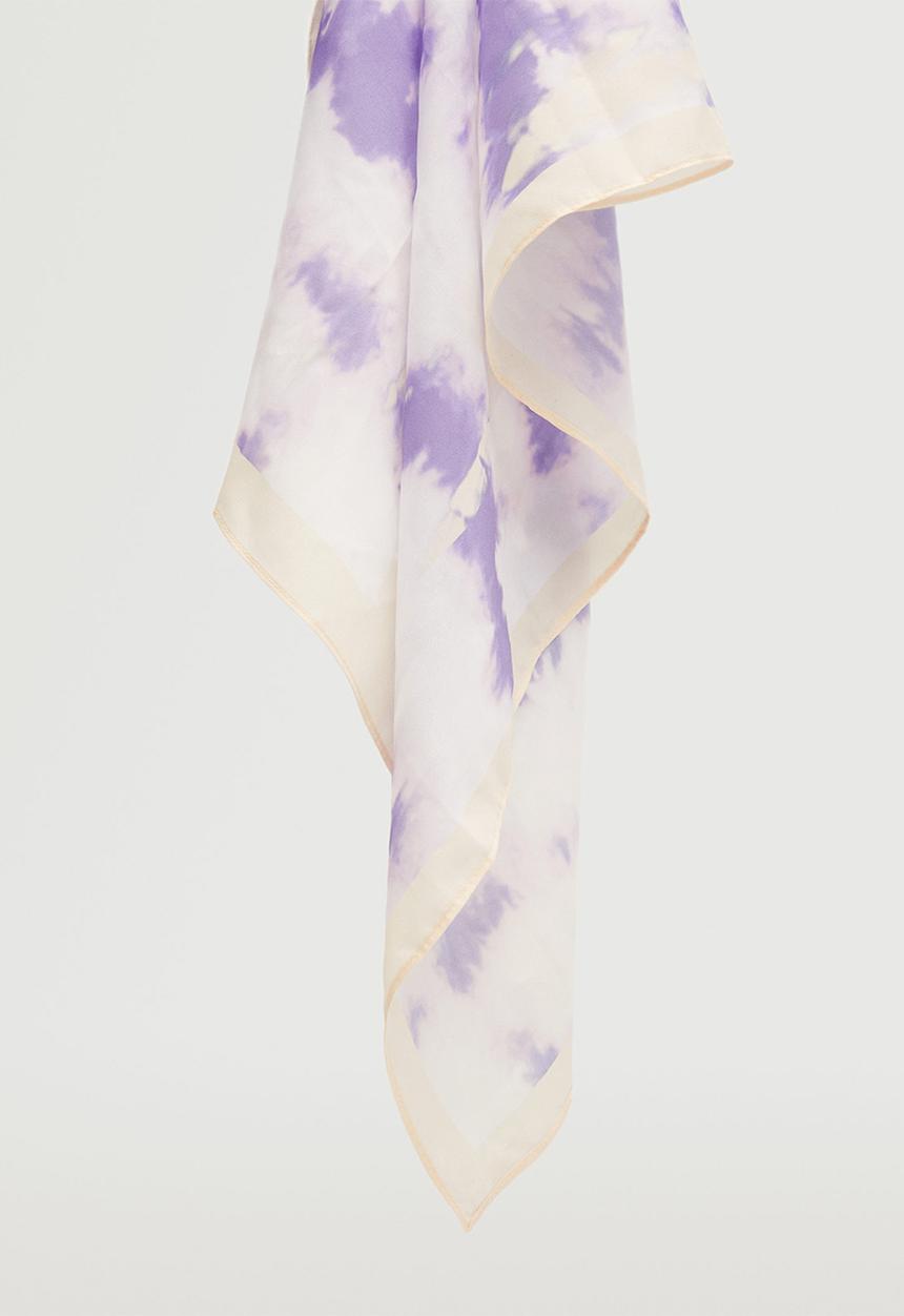 MANGO - Tie-dye scarf - ecru