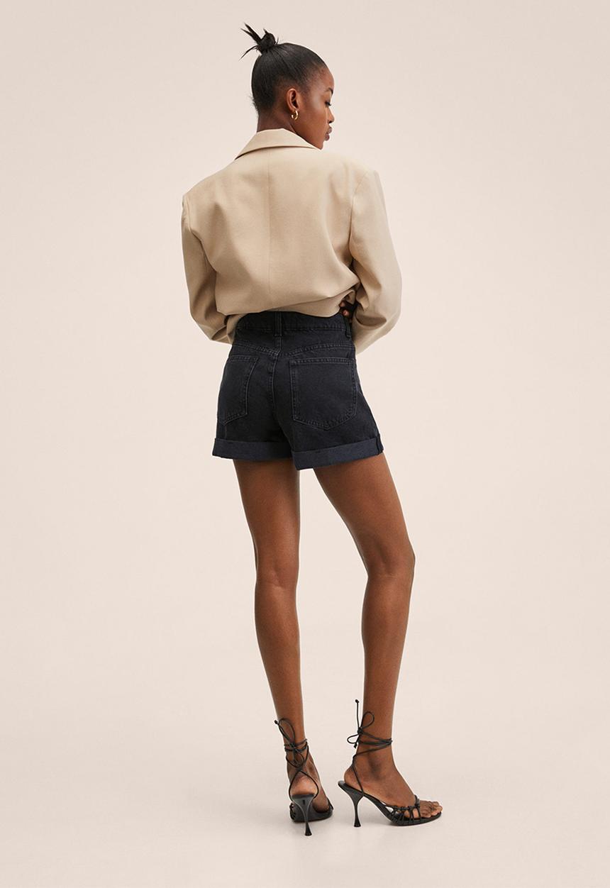 MANGO - Shorts mom80 - open grey