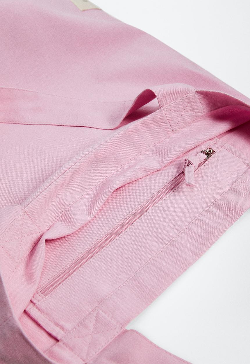 MANGO - Cotton shopper bag - pink