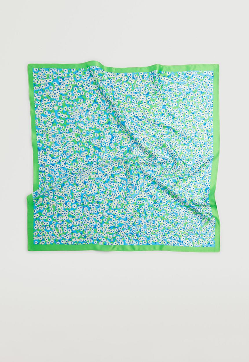 MANGO - Floral printed scarf - green