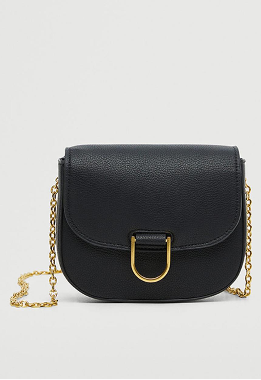 MANGO - Flap chain bag - black