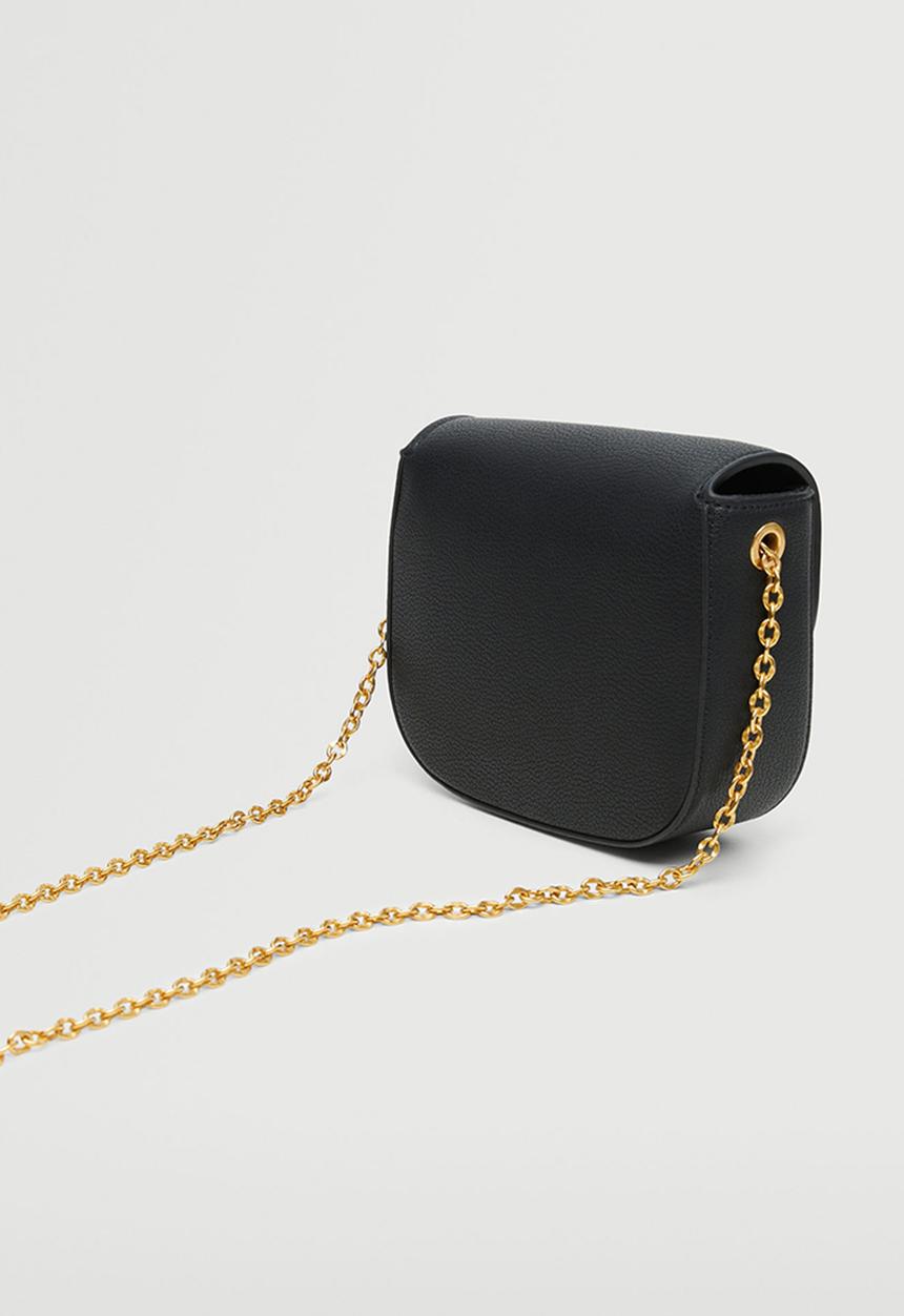 MANGO - Flap chain bag - black