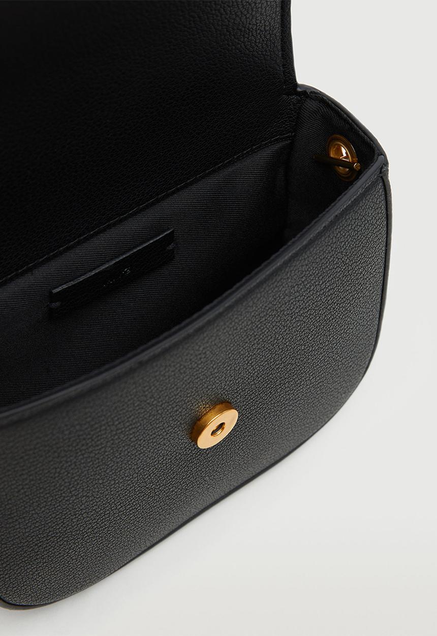 MANGO - Flap chain bag - black