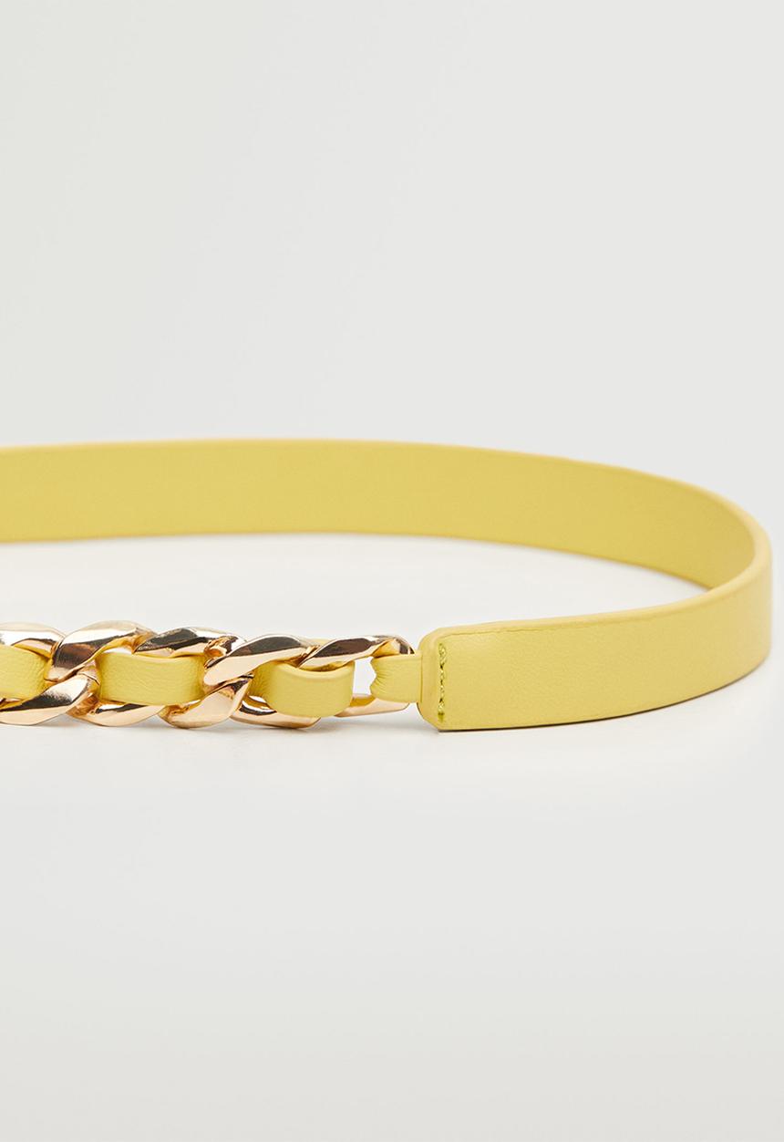 MANGO - Chain belt - vanilla