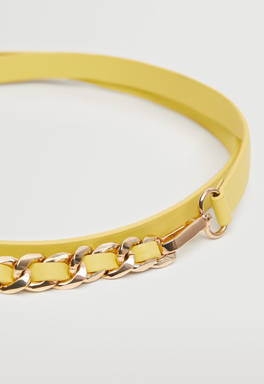 MANGO - Chain belt - vanilla