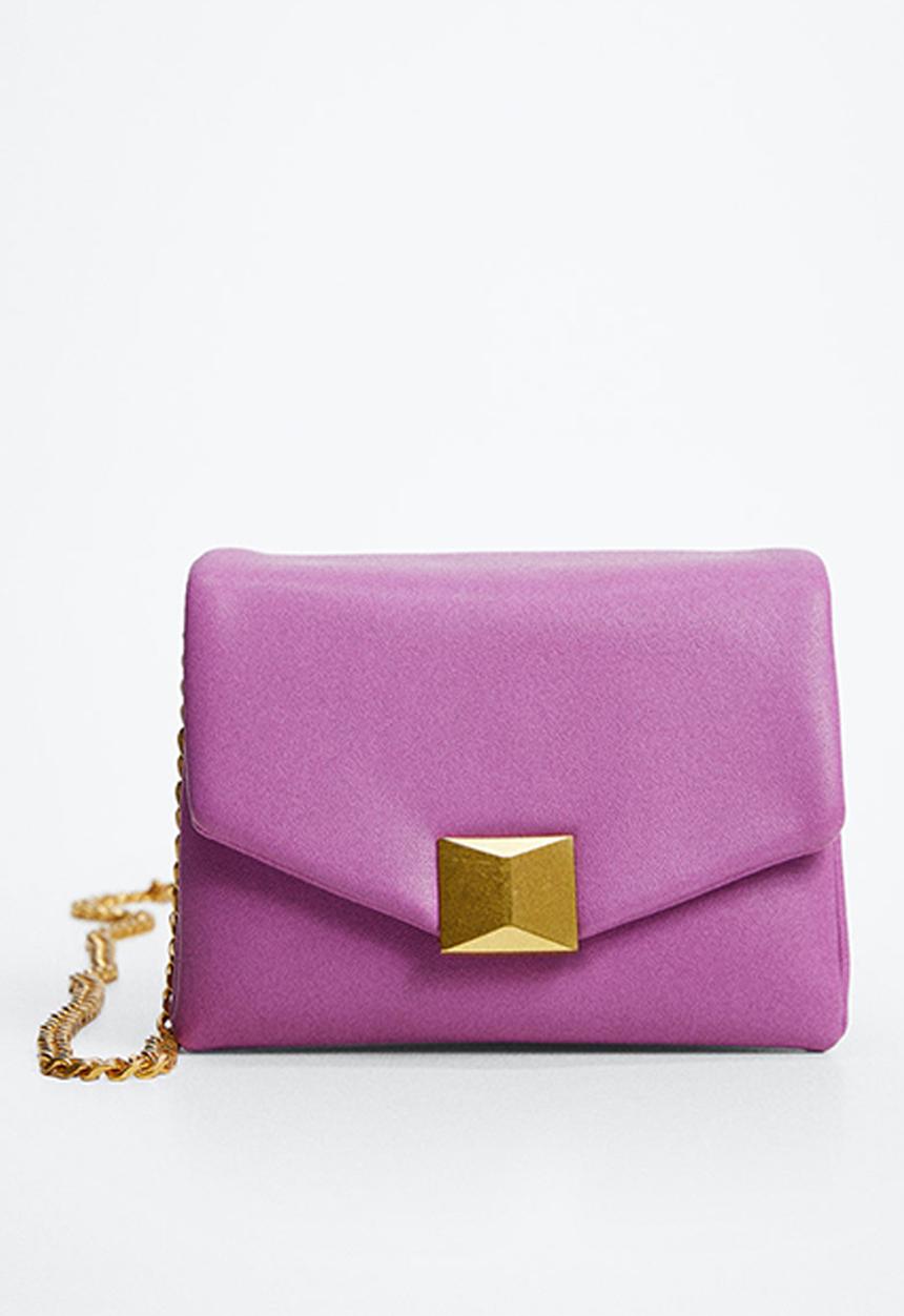 MANGO - Flap chain bag - purple