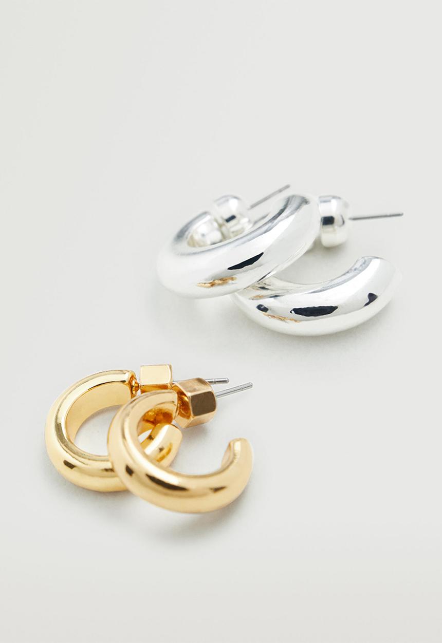 MANGO - Earring hoop set - gold